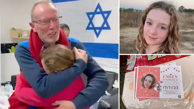 Emily Hand was reunited with her father