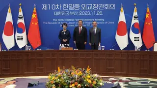 South Korea, Japan China foreign ministers