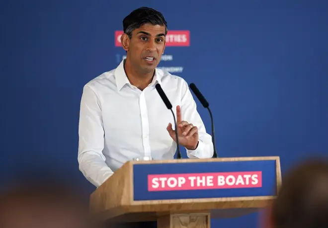 Prime Minister Rishi Sunak has 'stop the boats' and one of his five pledges