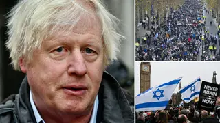 Boris Johnson spoke to LBC from the anti-Semitism march
