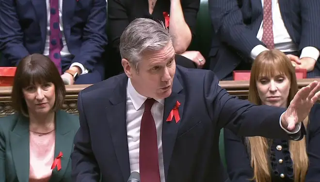 Labour leader Keir Starmer speaks during Prime Minister's Questions in the House of Commons, London. Picture date: Wednesday November 29, 2023.