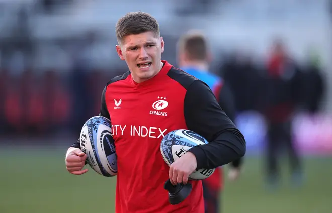 Owen Farrell playing for Saracens on Saturday