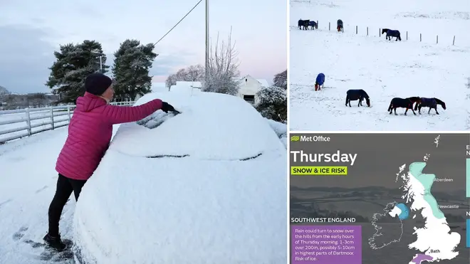 Britain blanketed by snow amid weather warnings