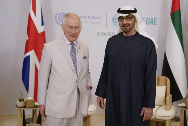 King Charles III meets with Mohammed bin Zayed Al Nahyan, President of the United Arab Emirates