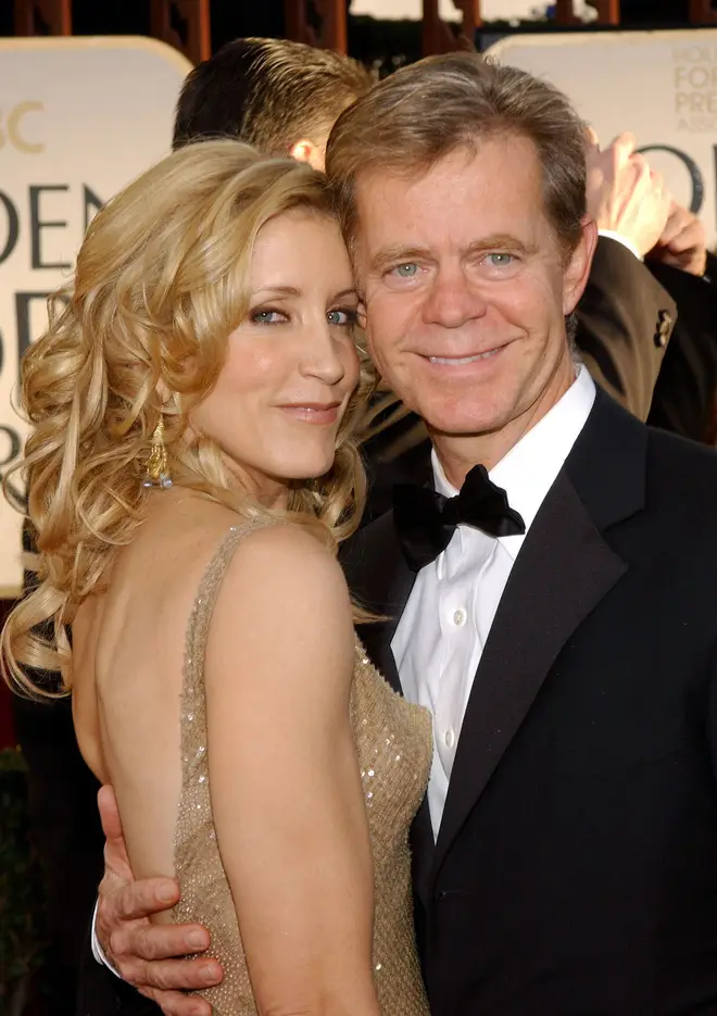 Felicity Huffman and husband William H. Macy arriving at the 62nd Annual Golden Globe Awards in Los Angeles, CA, USA on January 16, 2005. Photo by hahn-Khayat/ABACA