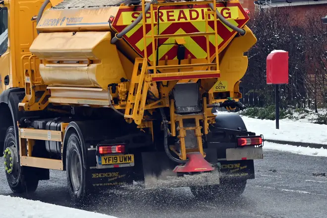 A gritter lorry on Saturday