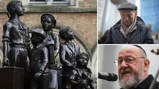 Chief Rabbi Sir Ephraim Mirvis told Kindertransport refugees that they are an 'inspiration' as antisemitism rises across Europe as they gathered to celebrate the operation's 85th anniversary.