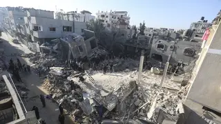 Damage caused by the Israeli bombardment in Rafah