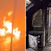 Fire destroyed part of the carriage
