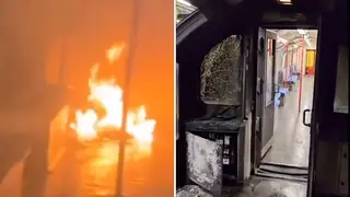 Fire destroyed part of the carriage