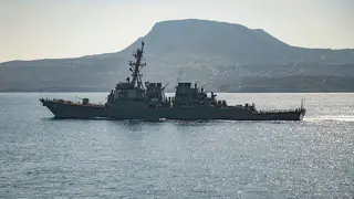 USS Carney intercepted multiple drones.