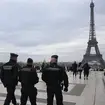 Police near the Eiffel Tower after the attack
