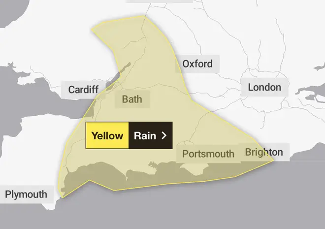 The Met Office have issued a yellow weather warning for rain.