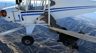 Trevor Jacob filmed himself skydiving out of the light aircraft