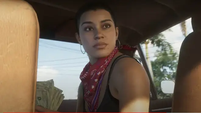A screengrab of main character Lucia from the first trailer for video game Grand Theft Auto VI