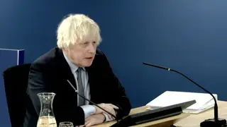Boris Johnson giving evidence to the Covid inquiry today