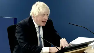 Boris Johnson giving evidence at the Covid inquiry