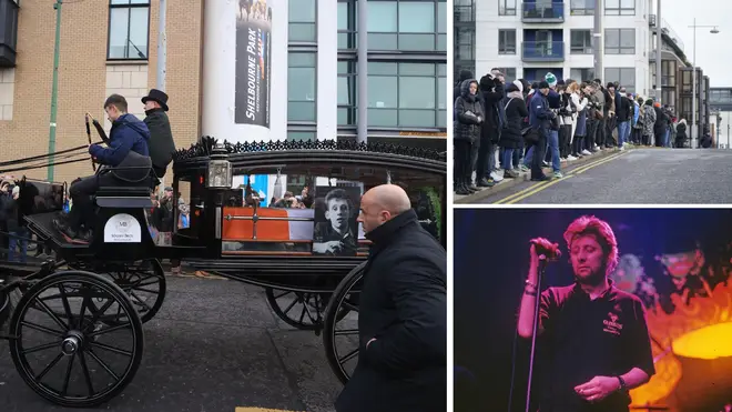 Crowds line the streets of Dublin for Shane MacGowan's funeral