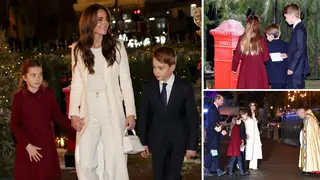 Kate was joined by William, George, Charlotte and Louis.