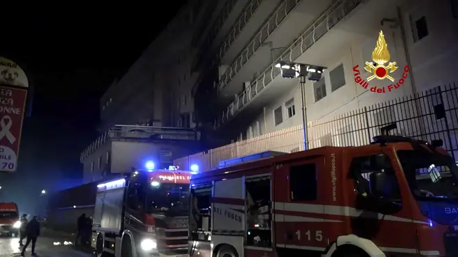 Fire at hospital