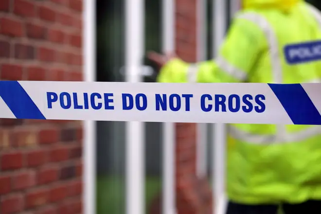 The body of a newborn baby has been found outside a premise in Ipswich (file image of police cordon)