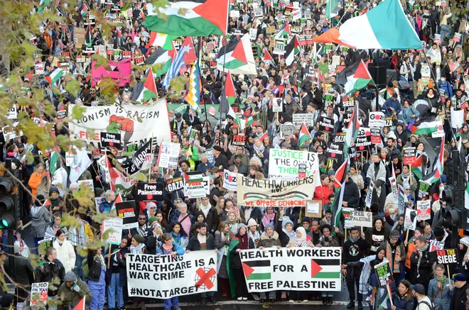 London, UK. 9th Dec, 2023. Pro Palestine march against Israeli military action in Gaza, Palestine. Credit: JOHNNY ARMSTEAD/Alamy Live News