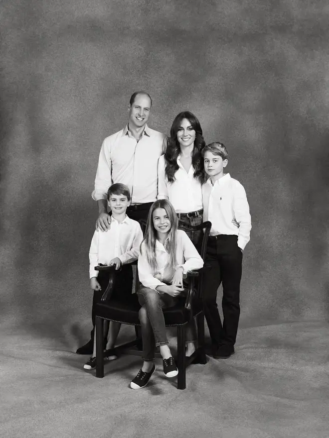 William and Kate released a new photo of their grown-up family, pictured alongside their three children