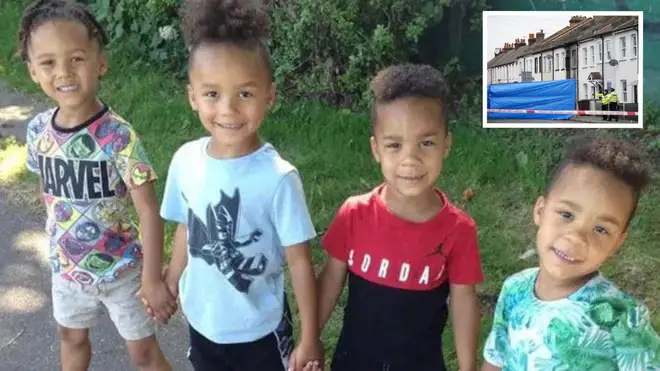 Kyson and Bryson, 4, and Leyton and Logan, 3, died in the blaze