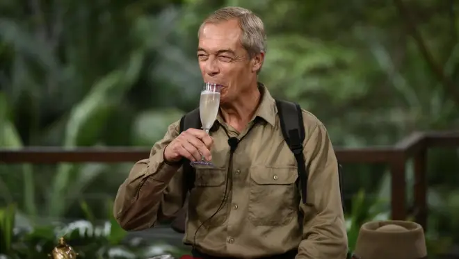 Nigel Farage after leaving the jungle