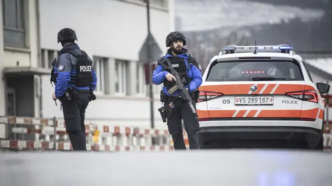 Police at scene of Swiss shooting