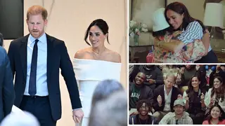 Prince Harry and Meghan Markle have released a slick new video of their post-Royal charity work - showing the Duchess of Sussex hugging veterans.