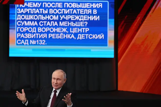 Critical messages confronted Putin at his end-of-year press conference, which was opened up to the public for the first time