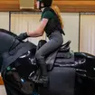 Rider on horse simulator