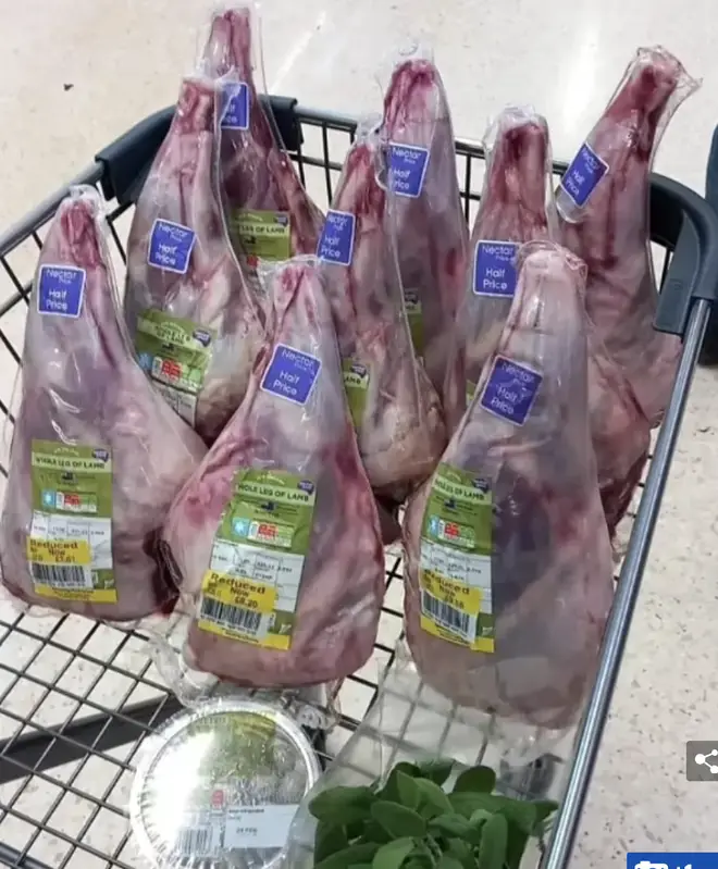 Outraged social media users have slammed a shopper who boasted of being nine legs of lambs in a deal at Sainasburys.