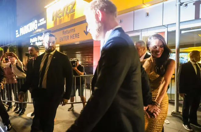 Prince Harry and Meghan Markle on the night of the car chase in New York