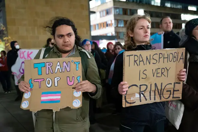 Scotland pro-trans protesters