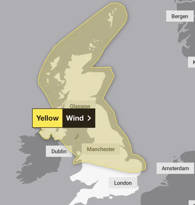 Britain is being battered by strong wind
