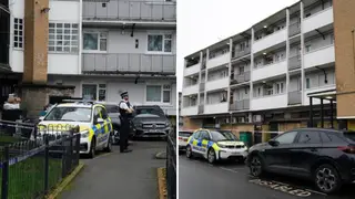 Police at the scene of a fatal stabbing in Bermondsey on Christmas Day