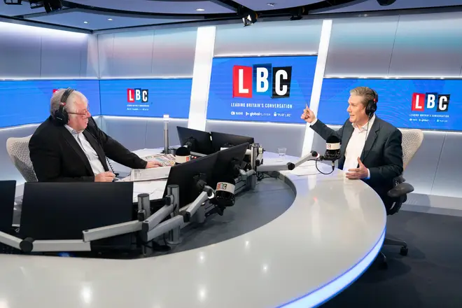 Labour Party leader Sir Keir Starmer takes part in Call Keir, his regular phone-in on LBC's Nick Ferrari at Breakfast show, where he takes calls from LBC listeners across the UK, at the Global Studios, London. Picture date: Monday March 6, 2023.
