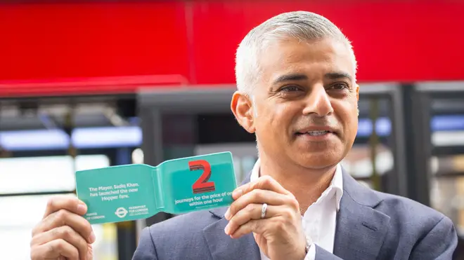 Sadiq Khan launched the new bus hopper fare in 2016