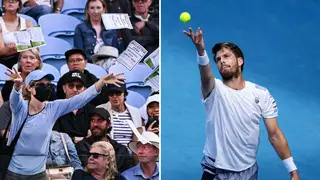 A protester stopped Norrie's Australian Open match