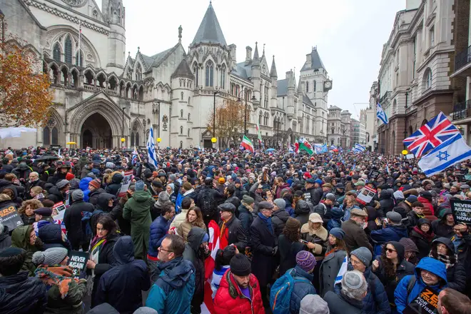 The march against anti-Semitism in London