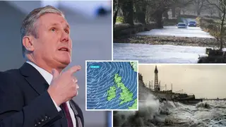 A Labour Government will "get ahead" of torrential storms, Sir Keir Starmer has said, as he accused the Conservatives of implementing a "sticking plaster" approach over Storm Isha
