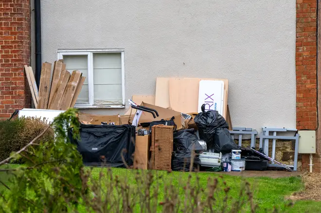 Boxes of equipment were spotted at Hannah Ingram-Moore's house