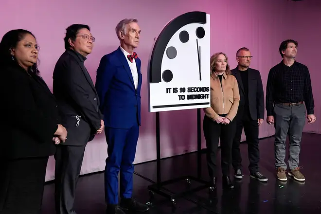 The Doomsday Clock remains at 90-seconds to midnight for the second year in a row.