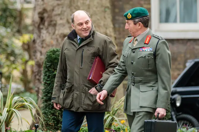 Former Defence Secretary Ben Wallace with General Sir Patrick Sanders