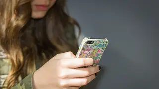 Girl using a mobile phone