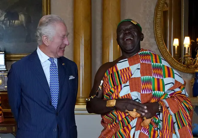 The Asantehene met King Charles at his Coronation last year.