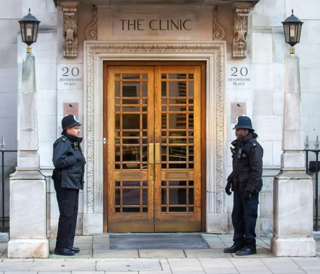 The London Clinic is under guard