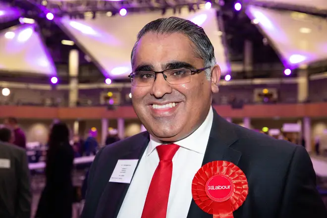 Pictured MP Tahir Ali after winning the Hall Green Birmingham seat at the 2019 general election. Tahir replaced Roger Godsiff as the Labour candidate.